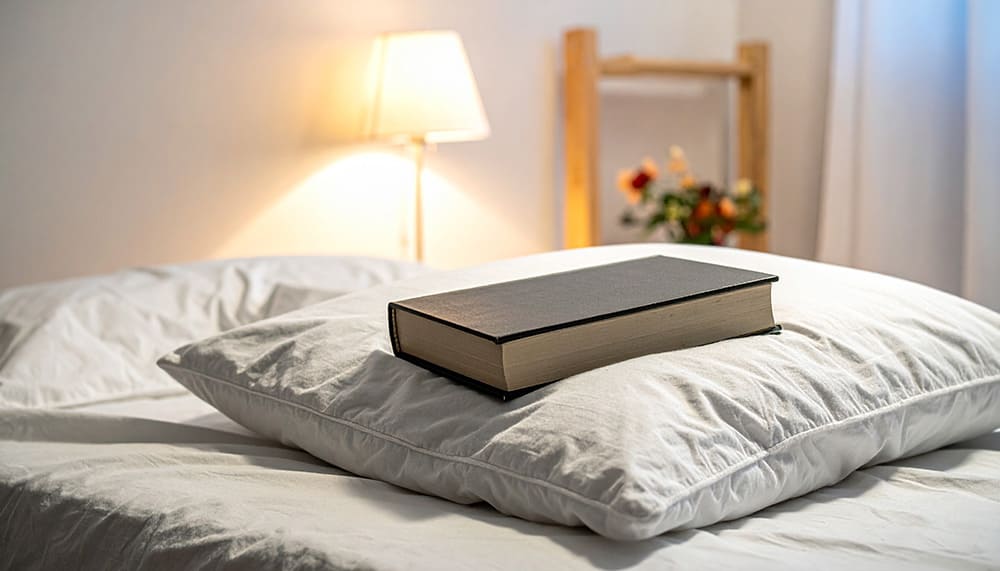 寝ながらの読書姿勢で腕が疲れる原因：イメージ